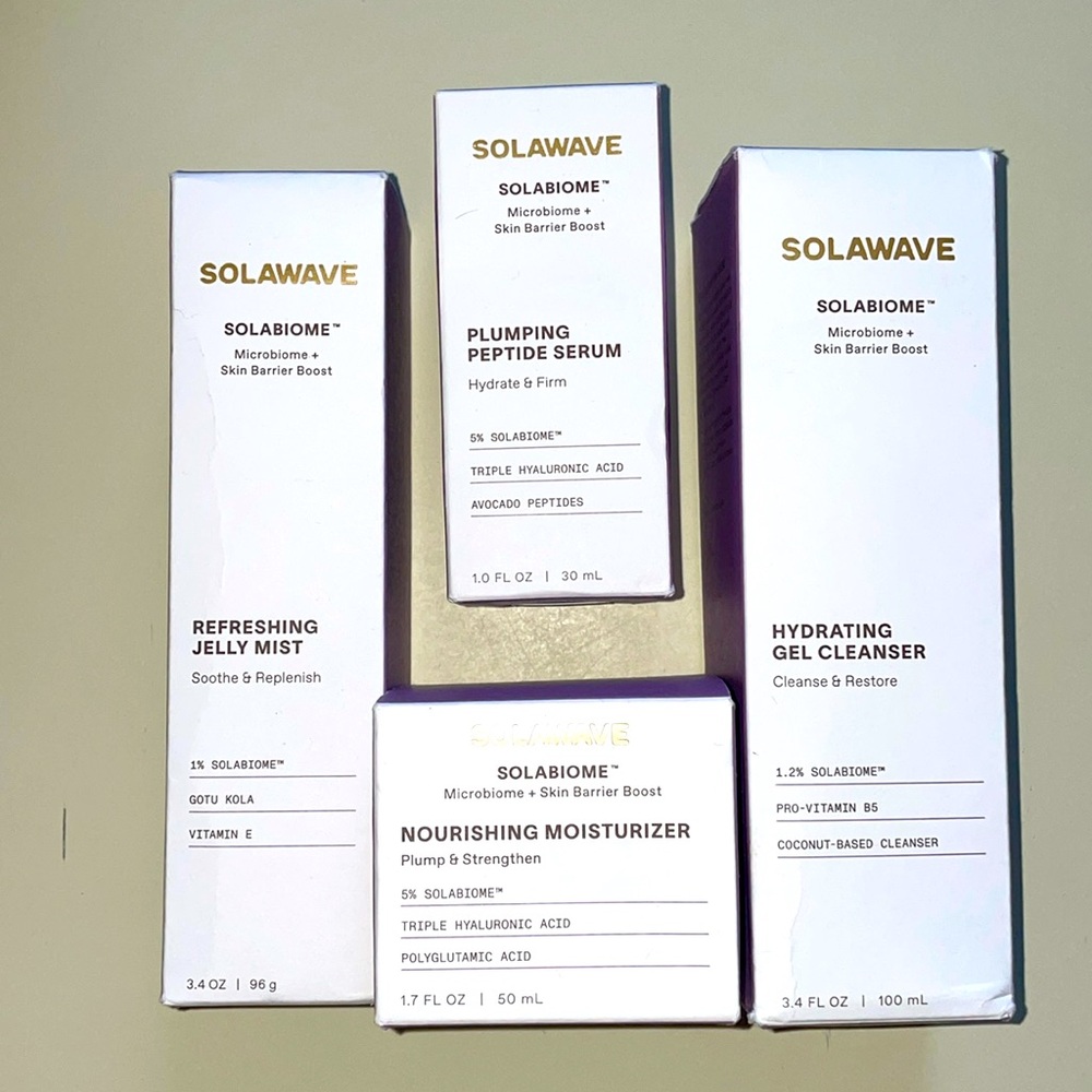 Solawave Solabiome Skin Care Line 4 products - New